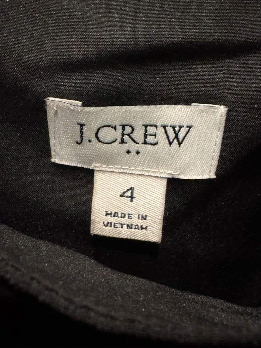 J. Crew Black Satin Cowl Neck Tank SIZE 4